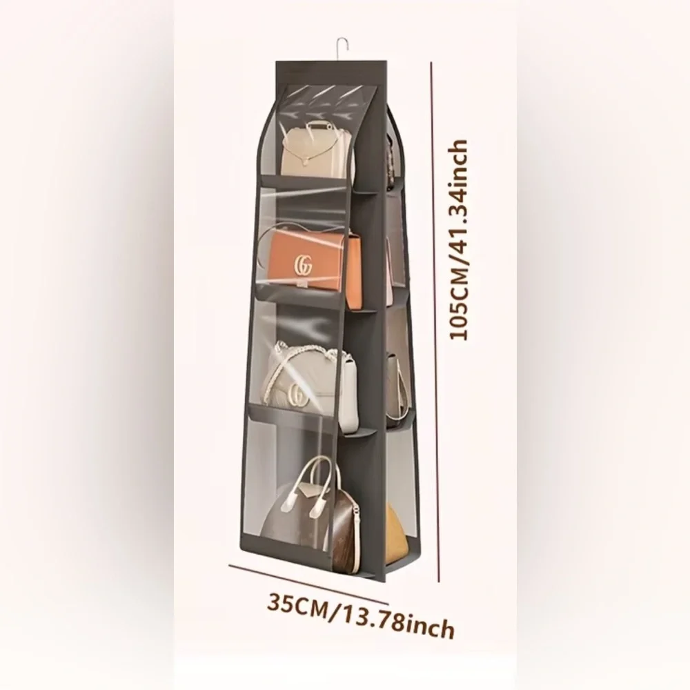 Hanging Handbag Organizer - Gray